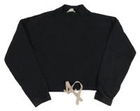 Černá crop mikina H&M