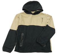 Pískovo-černá mikina s nápisem a kapucí Nutmeg