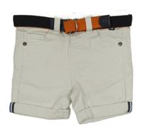 Bílé riflové kraťasy s páskem Junior J