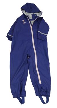 Tmavofialová nepromokavá kombinéza s motýly a kapucí Lupilu