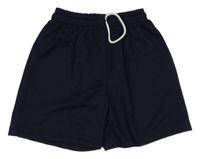 Tmavomodré žebrované sportovní kraťasy