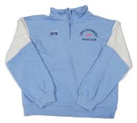 Světlemodro-smetanová mikina s nápisem H&M