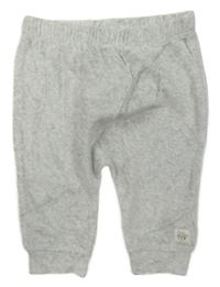 Šedé melírované sametové baggy tepláky Nutmeg