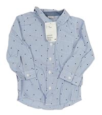 Modrá pruhovaná košile s hvězdičkami H&M