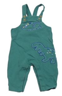 Tmavozelené laclové tepláky s dinosaury M&S