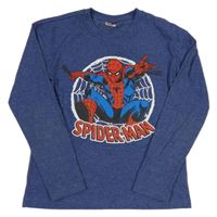 Tmavomodré melírované triko se Spidermanem Marvel