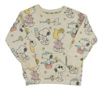 Smetanová vzorovaná mikina se Snoopym Primark