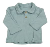 Světlemodré žebrované polo triko Matalan