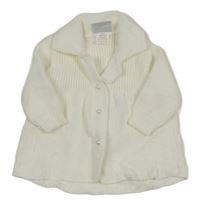 Bílý propínací svetr 