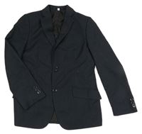 Tmavomodré pruhované společenské sako C&A