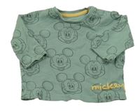 Zelené žebrované triko s Micekym George