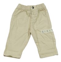 Nové - smetanové plátěné kalhoty M&S