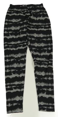 Černo-šedé vzorované legíny Y.F.K.
