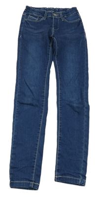 Tmavomodré skinny rifle 