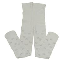 Bílé silonky s mašličkami 