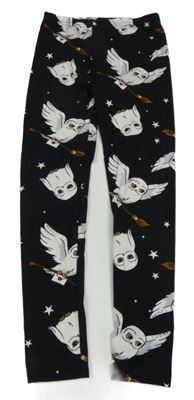 Černé legíny se sovami Tu