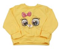 Žlutá lehká mikina s čumákem 