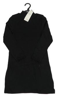 Nové - černé žebrované šaty M&S