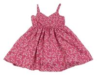 Růžové květované lehké šaty shein