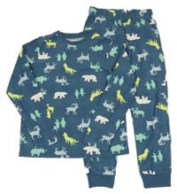 Modré fleecové pyžamo se zvířaty F&F