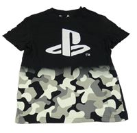 Černo-bílé vzorované tričko - PlayStation C&A