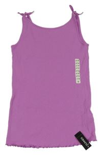 Nové - fuchsiový žebrovaný top dunnes