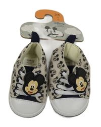 Nové - béžové capáčky s Mickeym Primark