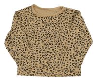 Béžovo-černé leopardí triko dunnes