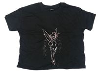 Černé crop tričko s Tinkerbell Primark