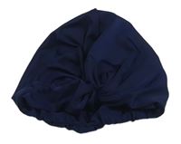 Tmavomodrá turbanová čepice 