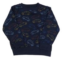 Tmavomodrá mikina s auty 