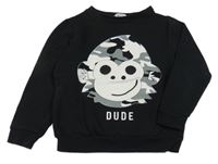 Černá mikina s opicí Pep&Co