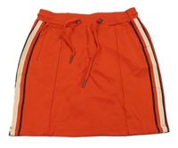 Červená tepláková sukně s pruhy Garcia