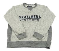 Šedá melírovaná mikina s nápisem C&A