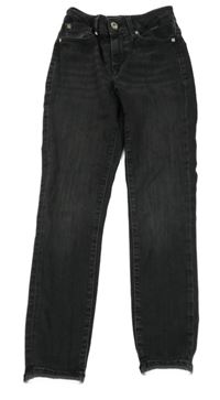 Tmavošedé teplákové skinny rifle 