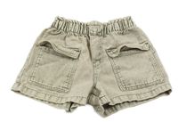 Béžovo-šedé riflové kraťasy H&M