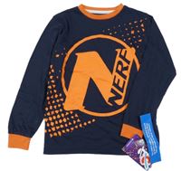 Nové - Tmavomodro-oranžové triko - NERF
