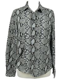 Dámská šedo-černá vzorovaná halenka New Look 