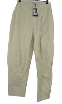 Nové - Dámské béžové plátěné kalhoty Primark 