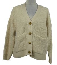 Dámský béžový buklé propínací svetr Gallery 