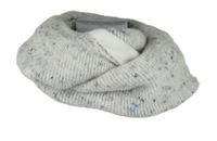 Dámská šedfo-fialovo-modrá melírovaná pletená límcová šála TCM