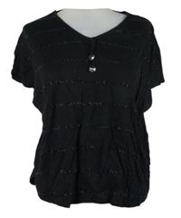 Dámské černé volné tričko s kamínky Chaus 