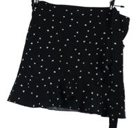 Dámská černá srdíčkovaná zavinovací sukně Shein 