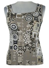 Dámský pískovo-šedo-černý vzorovaný top Street One 