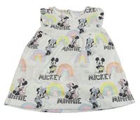 Bílé bavlněné šaty s Minnie Disney