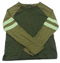 Khaki triko s proužky M&S