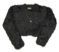 Tmavošedé chlupaté svetrové bolerko Next 