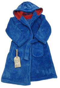 Modrý chlupatý župan s kapucí M&S