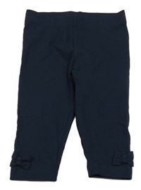 Tmavomodré capri legíny s mašlemi Lupilu