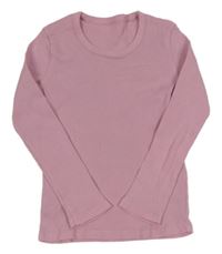 Světlerůžové žebrované triko George